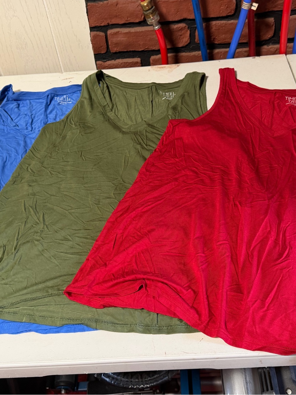 Time & Tru V Neck Tank Top Bundle (3)